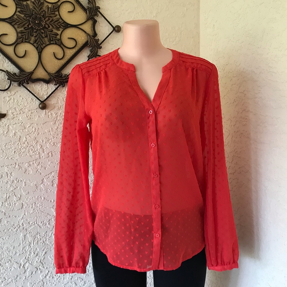 Lauren Conrad Pintuck Long sleeve Shirt - Picture 8 of 8
